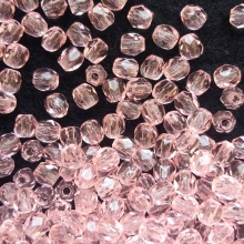 Csiszolt gyöngy rózsaszín 3 mm