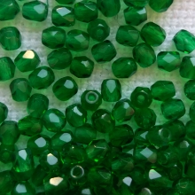Csiszolt gyöngy sötétzöld 3 mm