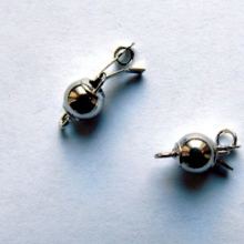 Golyókapocs sima 6 mm ródium
