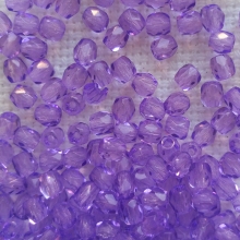 Csiszolt gyöngy élénk lila 3mm