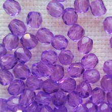 Csiszolt gyöngy élénk lila 4mm