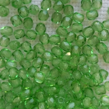 Csiszolt gyöngy élénk zöld 3mm