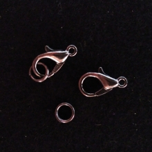 Karabiner fekete 13 mm
