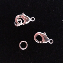 Karabiner ezüst 12 mm